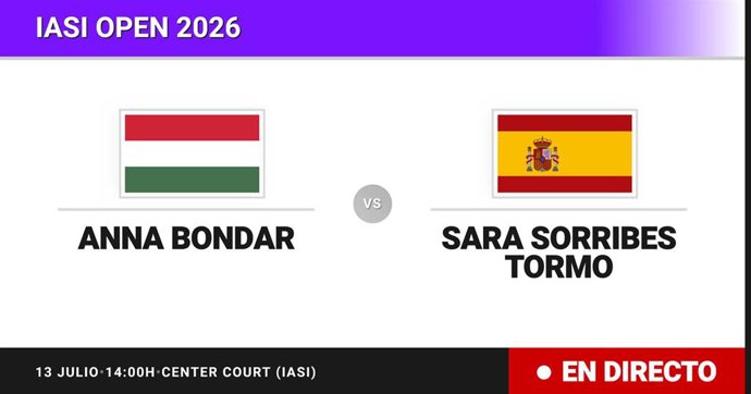 Anna Bondar - Sara Sorribes Tormo: resumen y estadísticas del partido de Dieciseisavos de final de Iasi Open