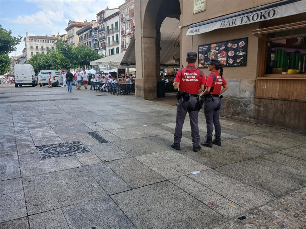 Agentes de la Policía Foral.