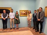 Foto: El lienzo 'Venta de novillos', de Eduardo Rosales, se instala en el Museo de Bellas Artes