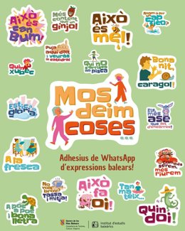 El IEB lanza una colección de 35 pegatinas con expresiones populares en catalán para promover su uso en Baleares