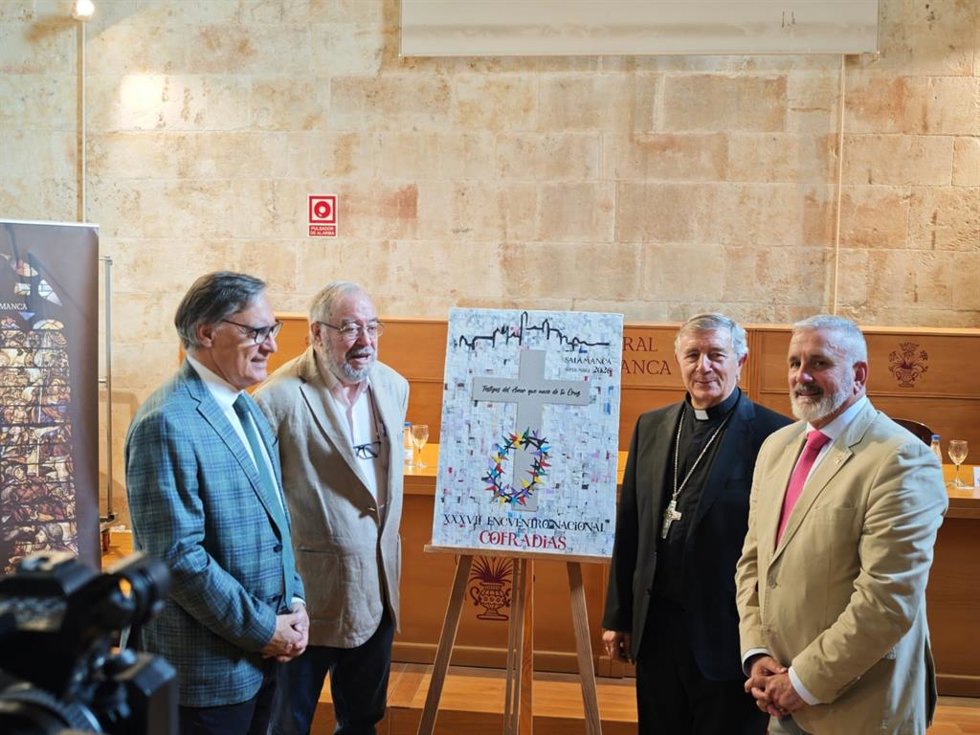 La cruz y la corona de espinas protagonizan el cartel del XXXVII Encuentro Nacional de Cofradías de Salamanca