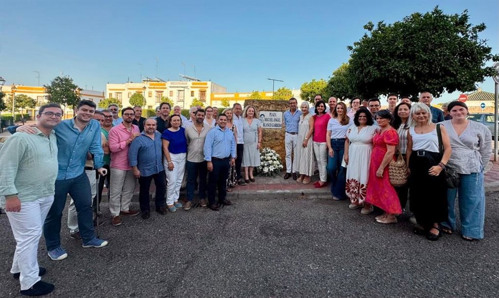 Acto de homenaje a Miguel Ángel Blanco, asesinado por ETA, como símbolo de la defensa de la libertad y democracia