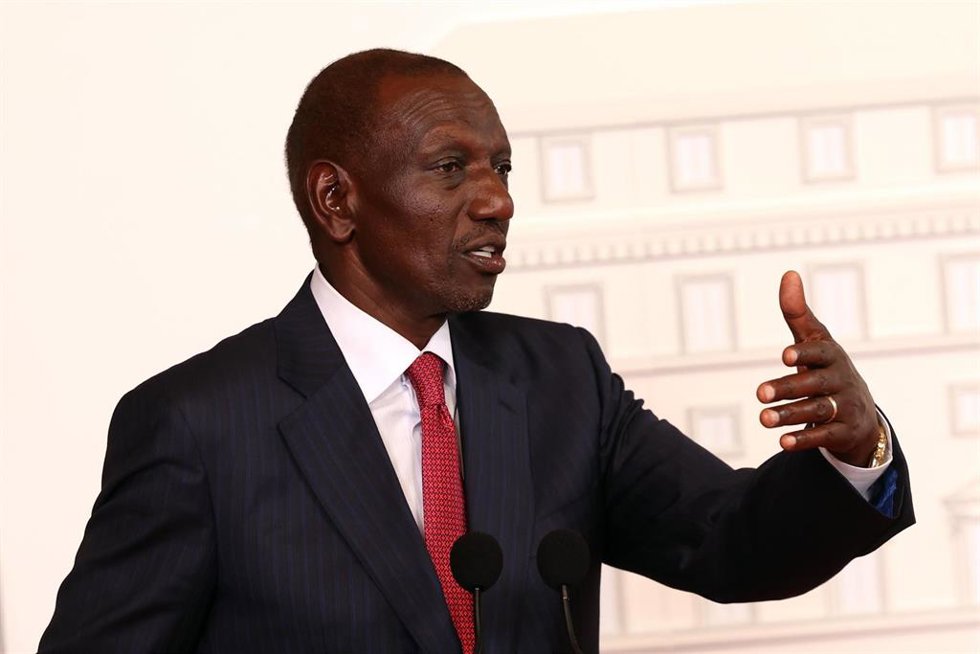 Archivo - El presidente de Kenia, William Ruto, durante una rueda de prensa en Italia en abril de 2026 (archivo)