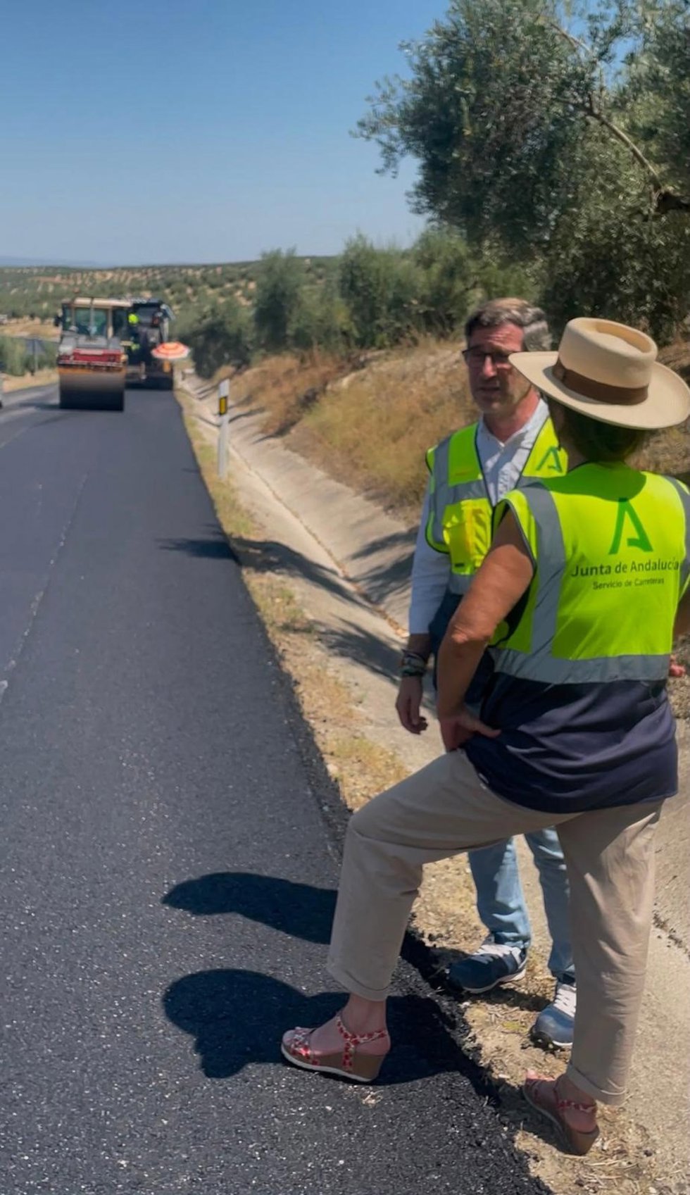 Visita a obras en la A-6175