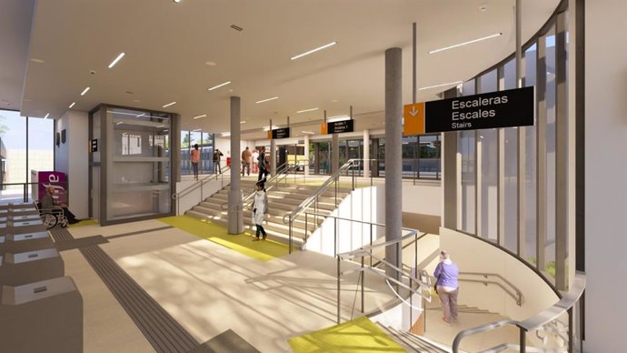 Imagen virtual de la futura estación de Viladecans (Barcelona)