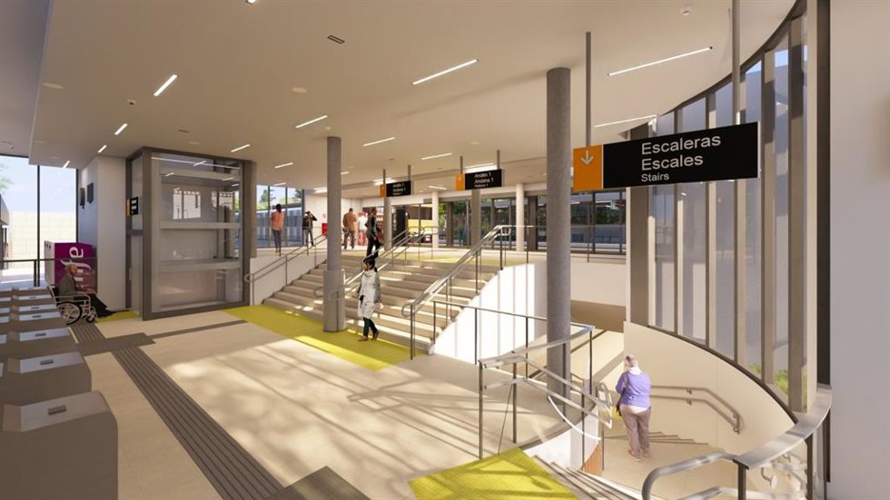 Imagen virtual de la futura estación de Viladecans (Barcelona)