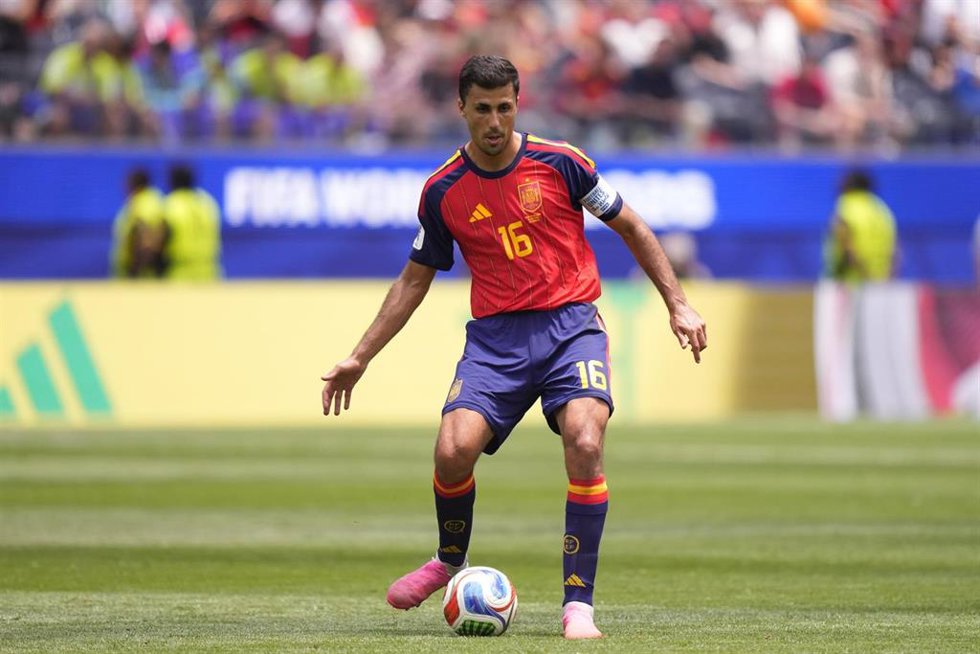 El capitán español Rodri Hernández durante el partido de cuartos de final del Mundial 2026 ante Bélgica.