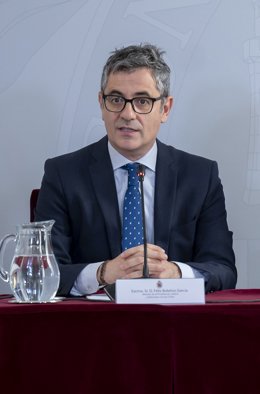 El ministro de la Presidencia, Justicia y Relaciones con las Cortes, Félix Bolaños.