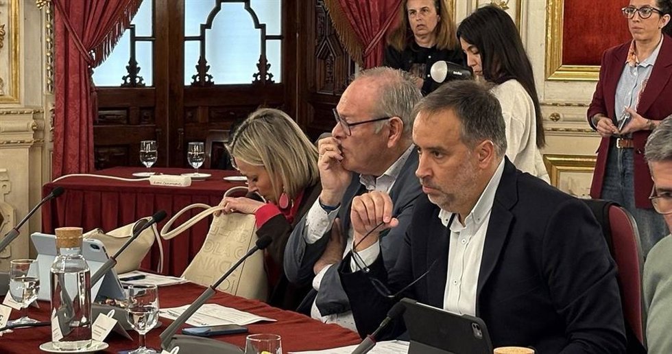Ramón Galán, diputado provincial de IU, en un Pleno de Diputación.