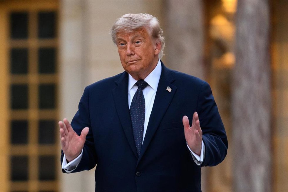 El presidente de EEUU, Donald Trump, en un reciente viaje a Francia. 
