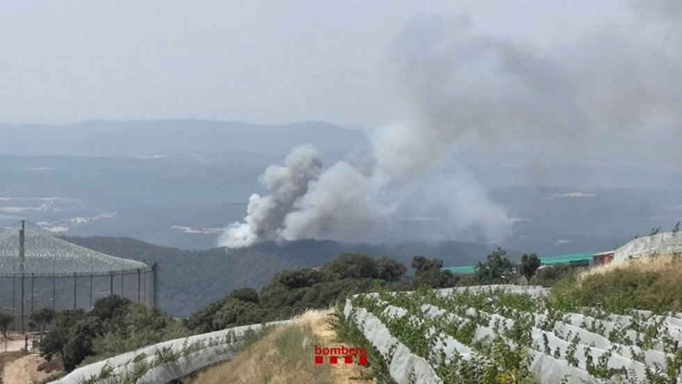 Imagen del incendio en Lladur