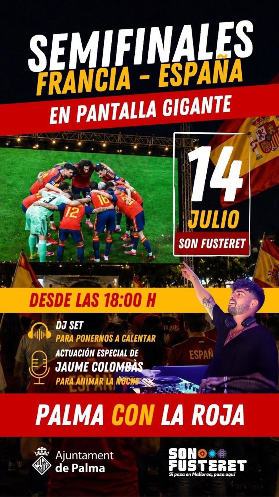 Palma refuerza el transporte y despliega un dispositivo especial de seguridad por la semifinal entre España y Francia.