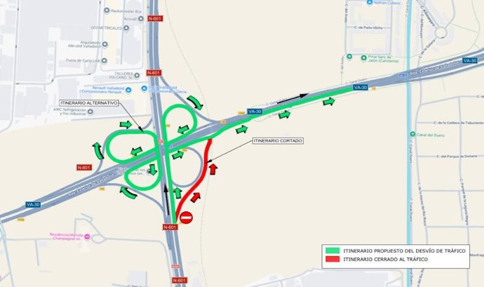 Información sobre el primero de los cortes de tráfico por las obras del viaducto de Los Tramposos.