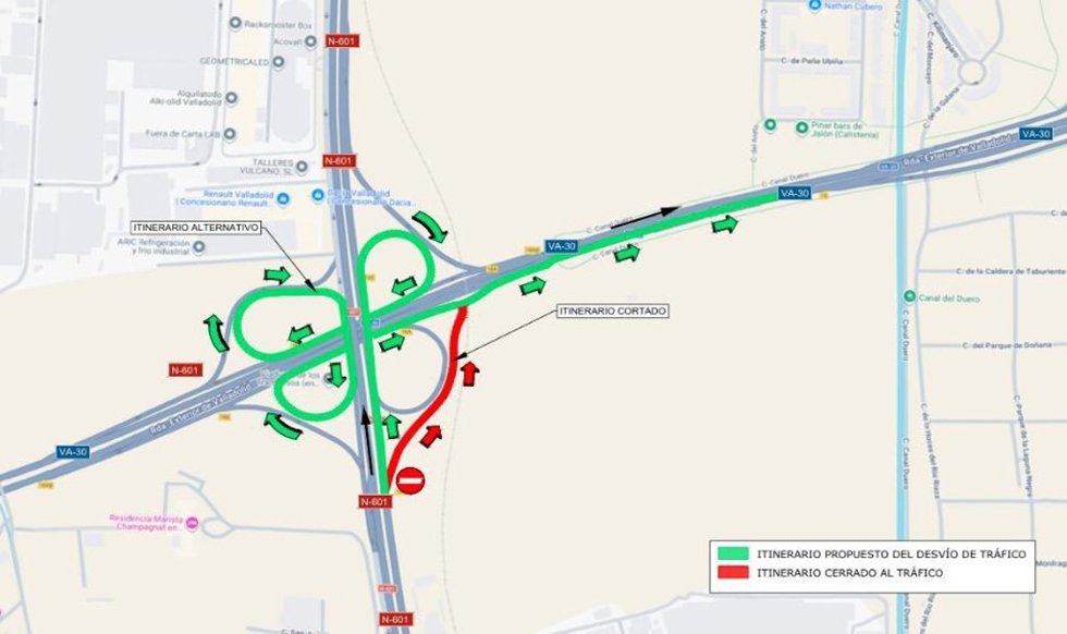 Información sobre el primero de los cortes de tráfico por las obras del viaducto de Los Tramposos.