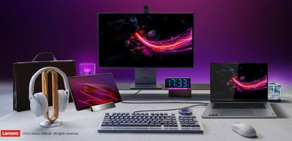 Bodegón con las novedades de Lenovo para la segunda mitad de 2026
