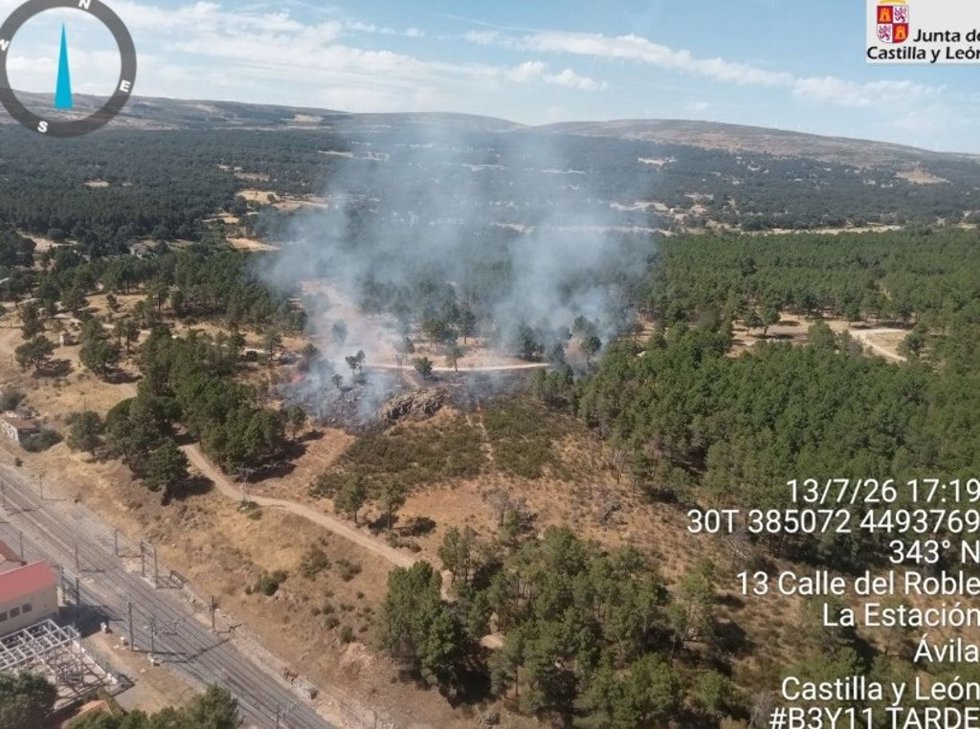 Incendio en Las Navas del Marqués (Ávila).
