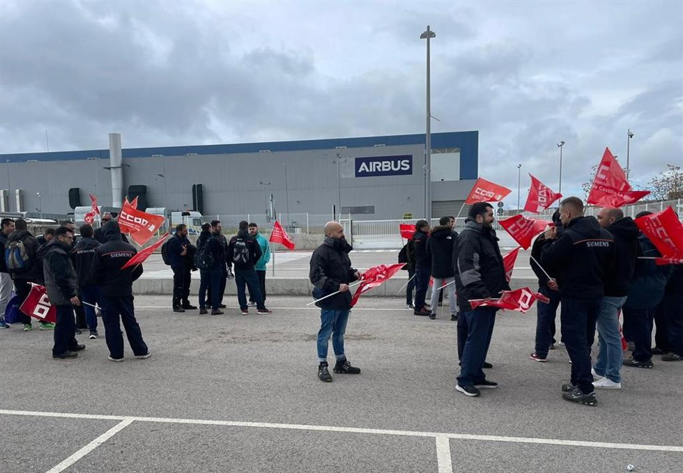 Archivo - Paros en la contrata de mantenimiento de la maquinaria de Airbus-Illescas.
