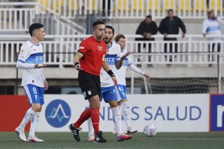 Futbol, San Luis vs Universidad Catolica Fecha 6, Copa Chile 2026. Jugadores de Universidad Catolica durante el partido de la Copa Chile contra San Luis realizado en el Estadio Lucio Farina, en Quillota, Chile. 6/7/2026 Sebastian