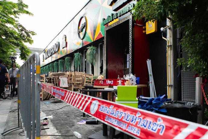 Local afectado por un incendio en la zona de Chatuchak, en la capital de Tailandia, Bangkok (archivo)