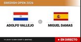 Foto: Adolfo Vallejo - Miguel Damas, en directo hoy: sigue el partido de Swedish Open