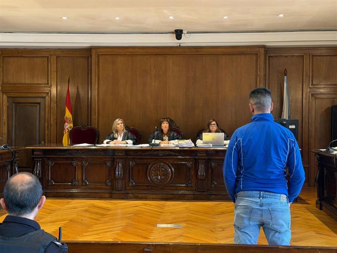 Imagen del acusado durante el juicio este martes.