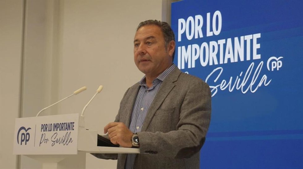 El presidente del PP provincial, Ricardo Sánchez, en un acto de partido