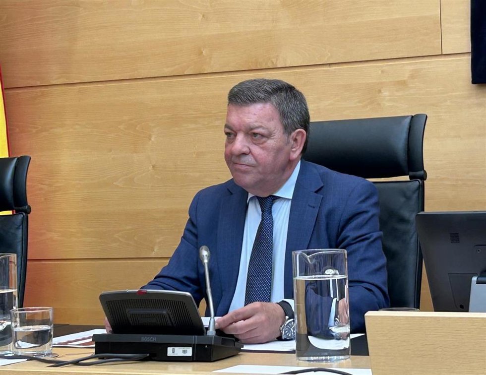 El consejero de la Presidencia, Luis Miguel González Gago, en las Cortes de Castilla y León.