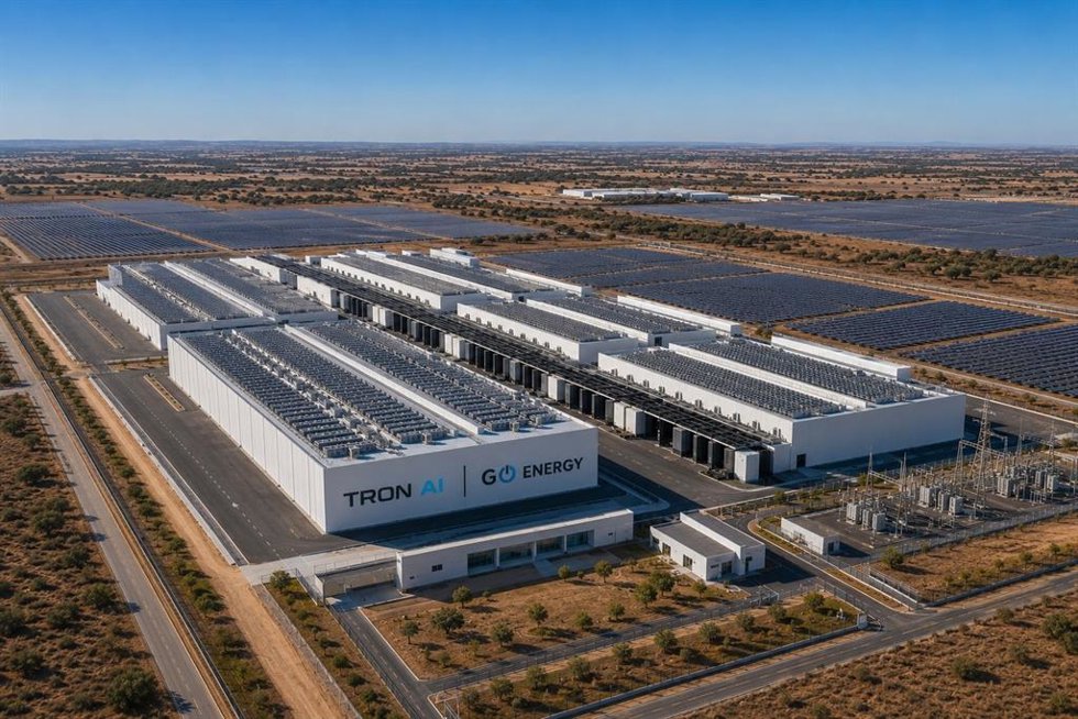 Recinto del proyecto TRON AI Infrastructures de GO Energy Group en Huelva.
