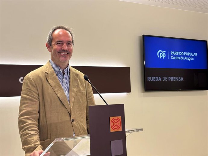 El portavoz de Economía del Partido Popular en las Cortes de Aragón, Juan Pablo Artero.