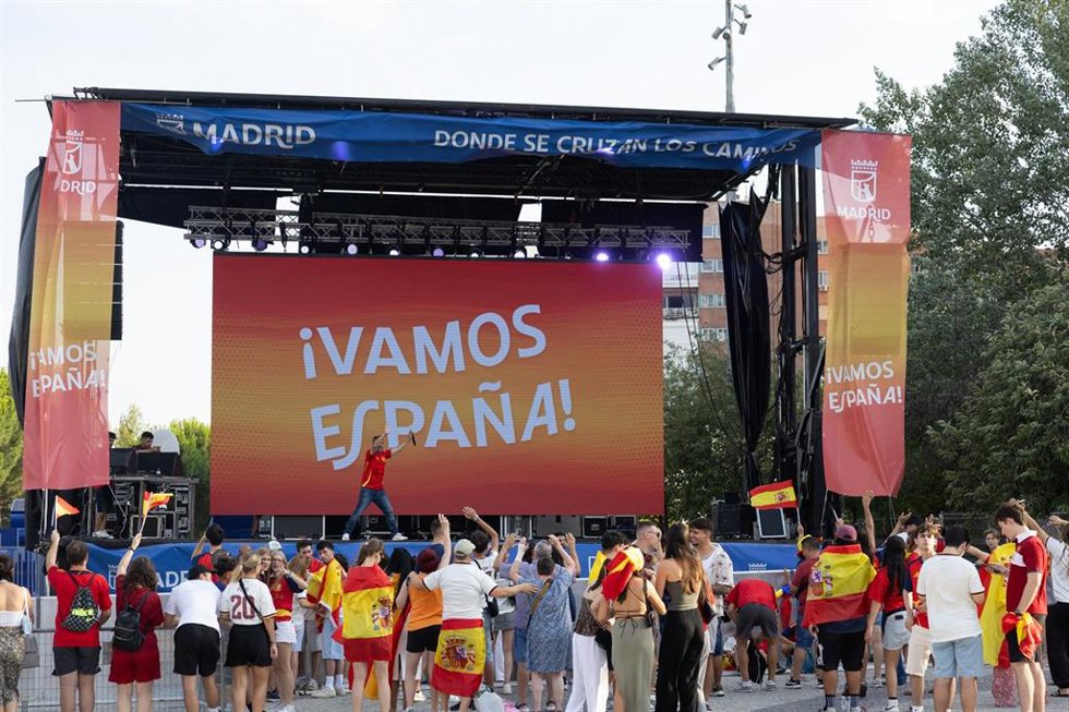 Ambiente previo a la celebración del partido entre España y Bélgica del Mundial de fútbol 2026,  