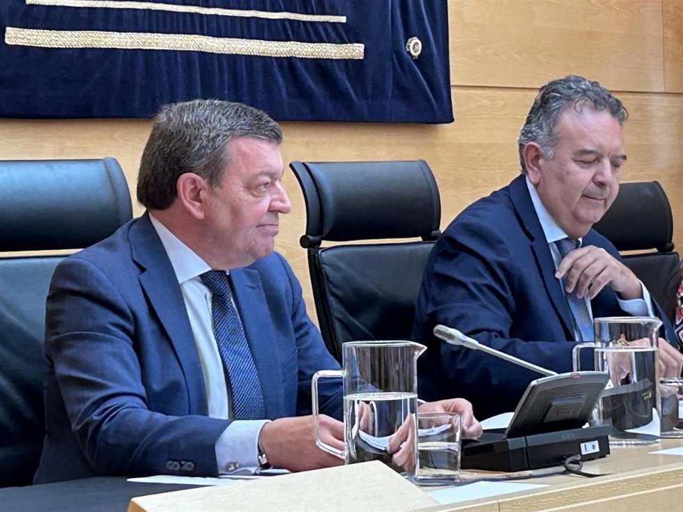 El consejero de la Presidencia, Luis Miguel González Gago, en las Cortes de Castilla y León.