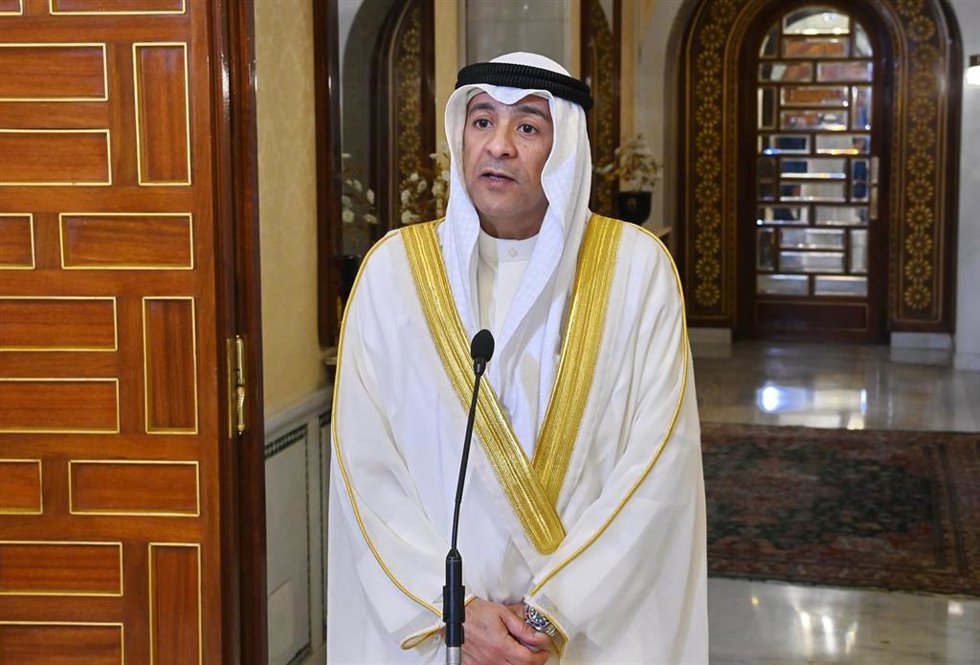 Archivo - El secretario general del Consejo de Cooperación para los Estados Árabes del Golfo, Jasim Mohamed al Budaiwi. 