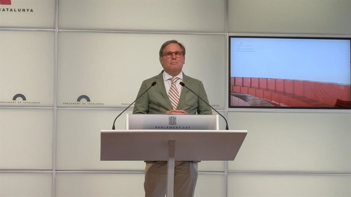 El portaveu de Vox al Parlament, Joan Garriga