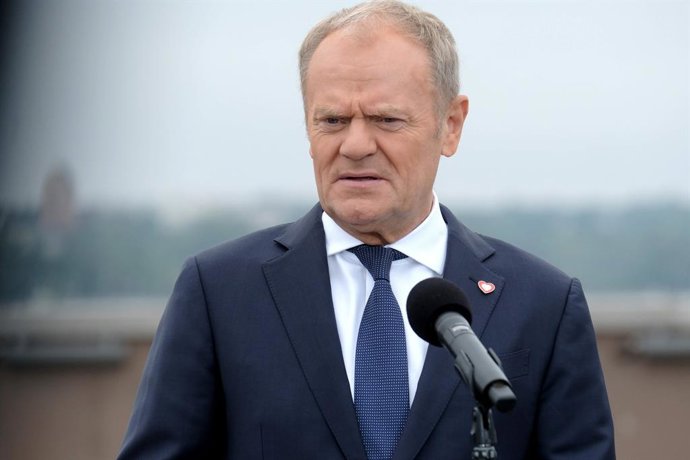 13 de julho de 2026, Varsóvia, Varsóvia, Polônia: Warszawa CNK 13.07.2026 Anúncio feito por Donald Tusk sobre a sede da Agência Espacial Europeia na Polônia.Varsóvia, Centro de Ciências Copérnico, 13 de julho de 2026: Anúncio feito por Donald Tusk sobre a