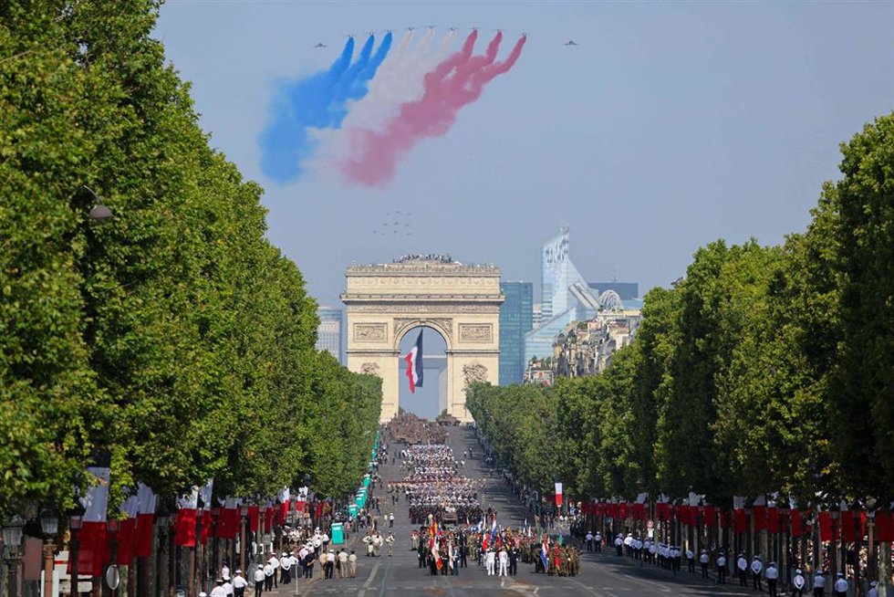 Imagen de archivo del desfile por la Fiesta Nacional de Francia en París. 