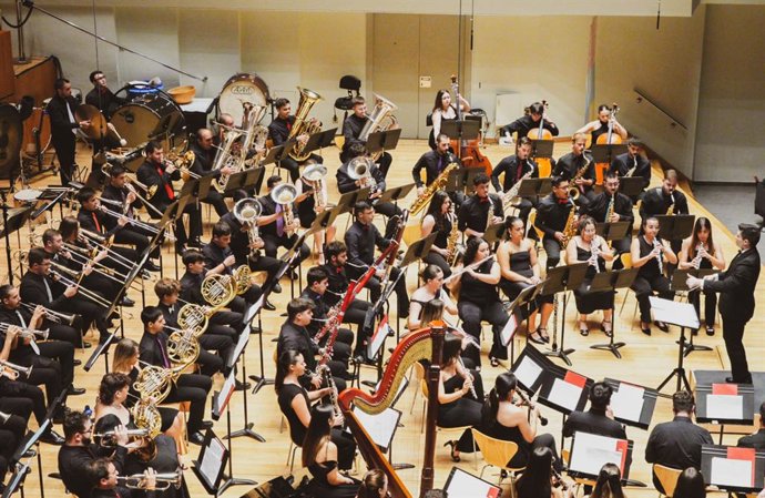 Archivo - Concierto de la Joven Banda Sinfónica de la FSMCV
