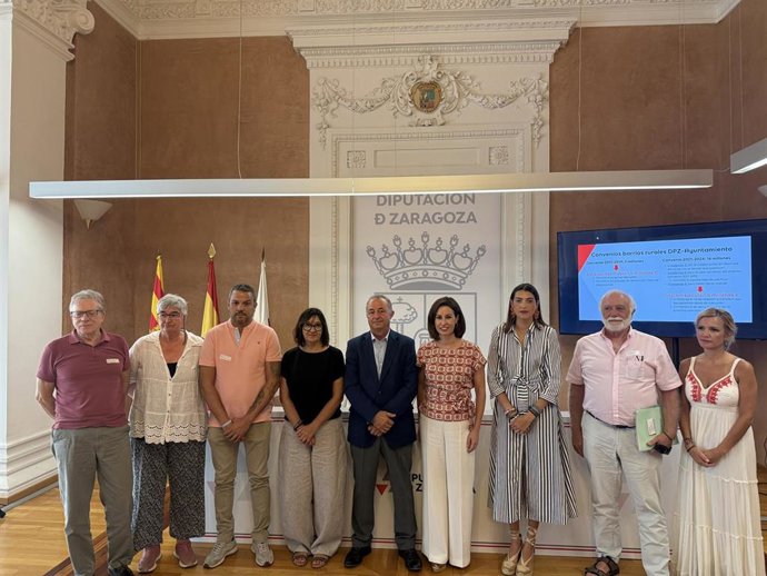 La institución provincial traslada a los alcaldes de los barrios rurales los datos de ejecución del convenio 2021-2024, convoca una comisión de seguimiento para finales de julio y defiende que el Consistorio incumplió los compromisos adquiridos