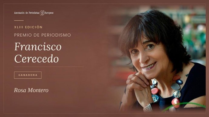 Rosa Montero, ganadora de la XLIII edición del Premio de Periodismo Francisco Cerecedo