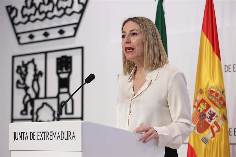 Archivo - Imagen de archivo de la presidenta de la Junta de Extremadura, María Guardiola