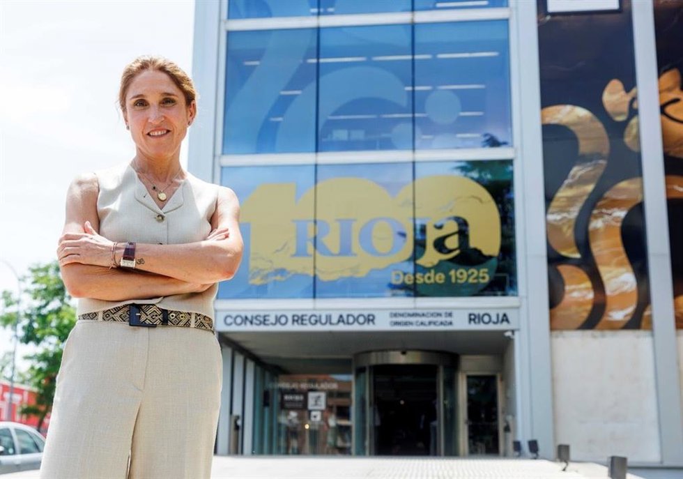 La presidenta de la DOCa Rioja, Raquel Pérez, al frente de la Barcelona Wine Week