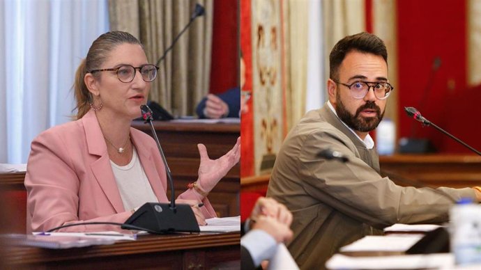 Mari Carmen de España (i) y Adrián Santos (d)