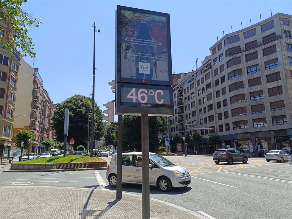 Termómetro por encima de 45 grados en Bilbao