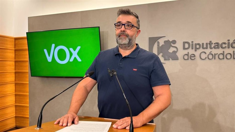 El diputado provincial y portavoz de Vox en la Diputación de Córdoba, Rafael Saco.