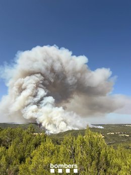 Incendio en Rubió (Barcelona)