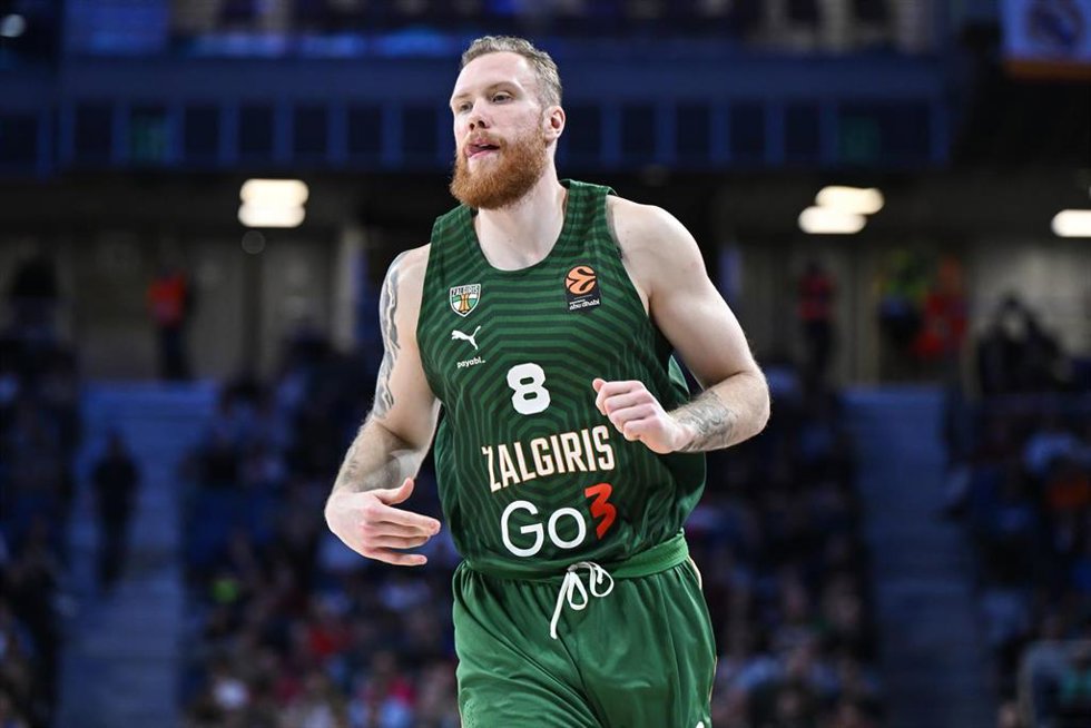 Archivo - Ignas Brazdeikis, durante un partido.