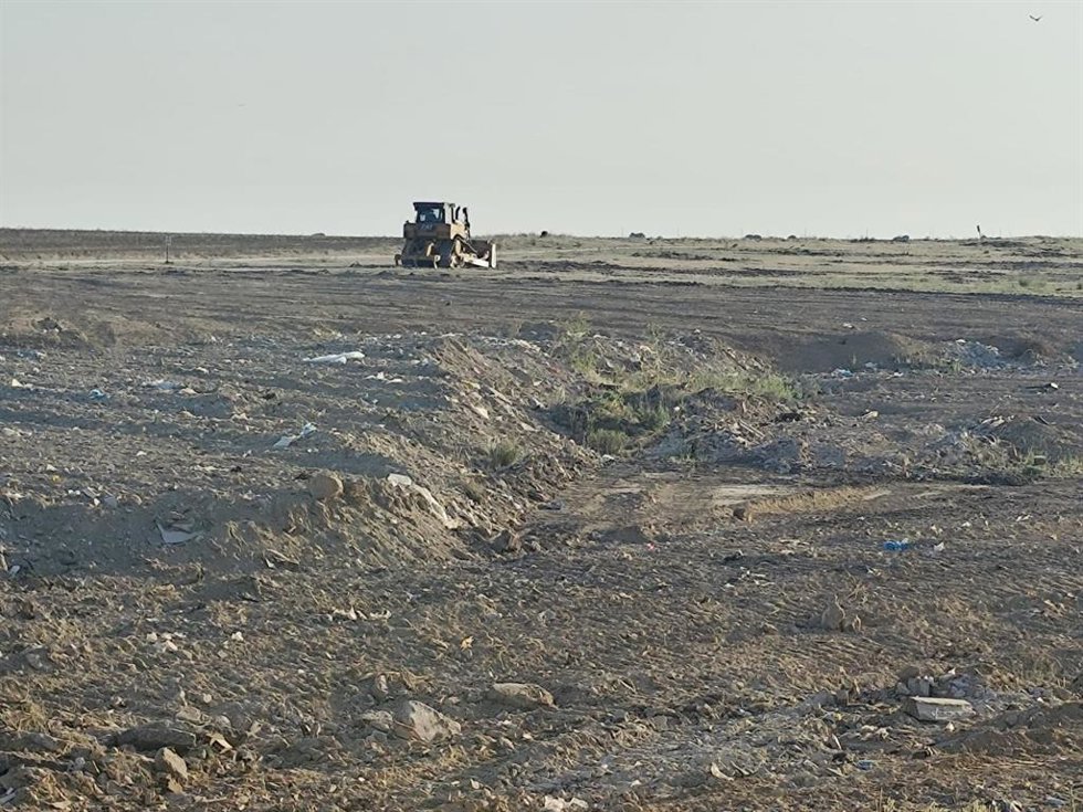Zona de Ventorro del Cano, en Alcorcón, tras la retirada de residuos y vertidos junto a movimientos de tierras sin orden del Ayuntamiento de la ciudad.