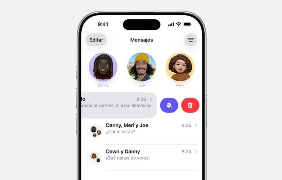 Aplicación de Mensajes de iPhone