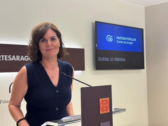 La portavoz adjunta del PP en las Cortes de Aragón, Elena Allué.