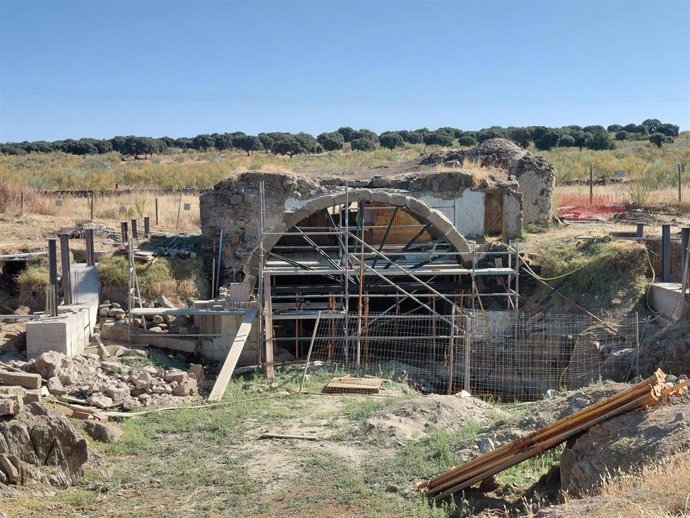 La rehabilitación de la ermita de San Jorge de Cáceres encara su recta final y reproduce un arco con la técnica del 'gemelo digital'
