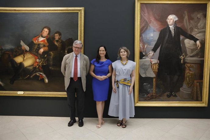 La delegada de Cultura, Turismo y Deporte, Marta Rivera de la Cruz, participa en la presentación del nuevo espacio de la Real Academia de Bellas Artes de San Fernando que acogerá un retrato de George Washington
